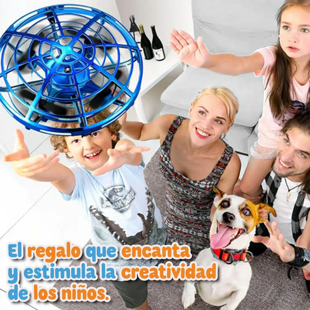 Juguete Recargable Mini OVNI Volador con Luces y Diseño Seguro